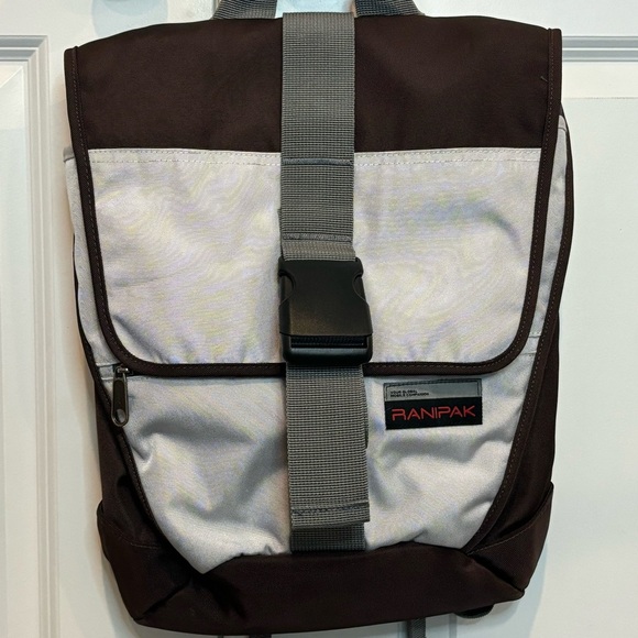 Ranipak Utility Laptop Backpack Flap Top Commute Travel Student Plum Gray - Picture 3 of 11